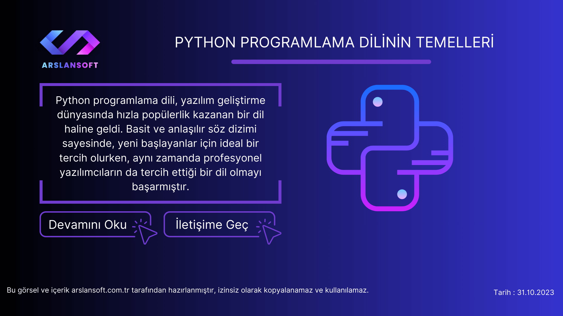 Python Programlama Dilinin Temelleri